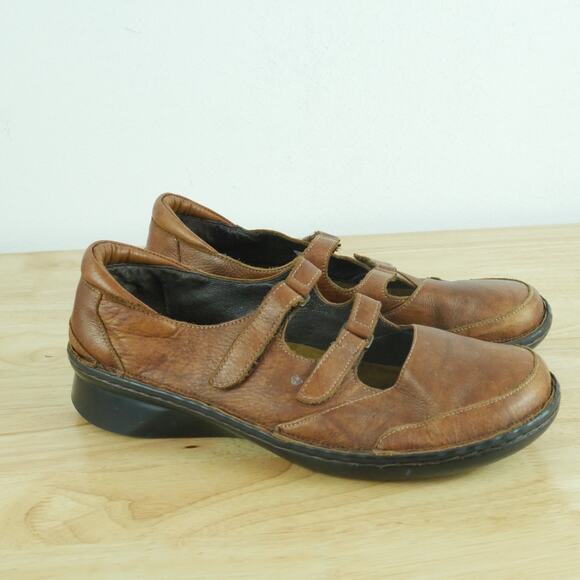 Naot Shoes - Naot Size 41 10 10.5 Maryjane Shoe Brown Leather Straps Comfort Boho